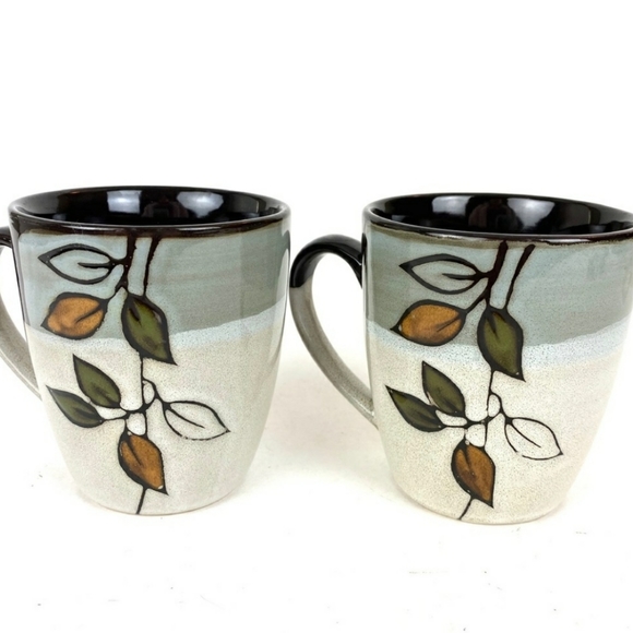 Pfaltzgraff Rustic Leaves Coffee Mugs - Picture 1 of 4